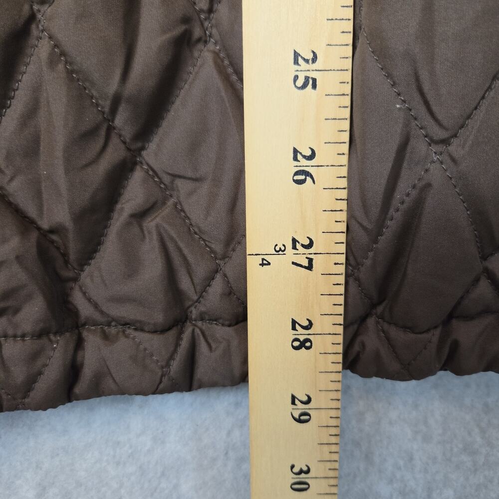 Columbia Interchange Brown LS Quilted Zip Up Puffer Jacket Women's XL Pockets - Picture 8 of 12